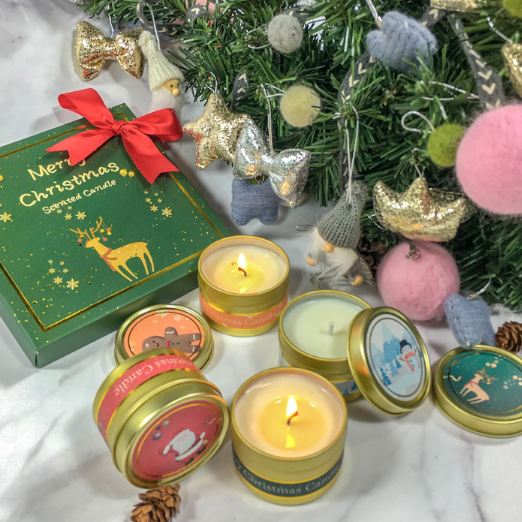 4pk Wholesale UK Christmas scented candles custom private label and